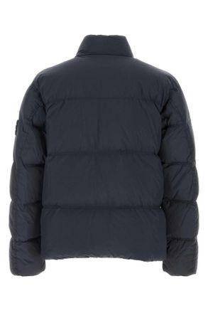 Stone Island Mens Navy Blue Nylon Down Jacket Navyblue Piumini