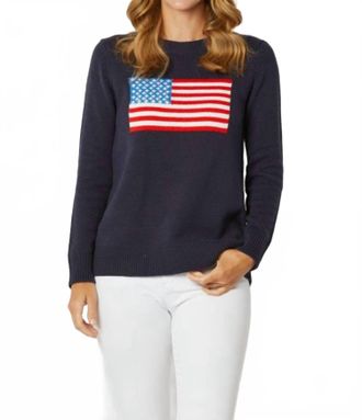 Sail to Sable Classic Flag Sweater In Navy
