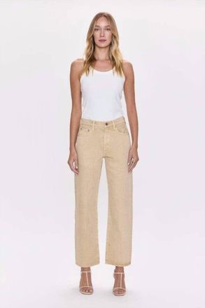 Pistola Denim Lexi Mid Rise Straight Jeans In Sand Dollar