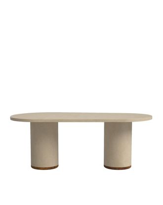 Hannun Mesa de exterior de microcemento en color arena 220 cm