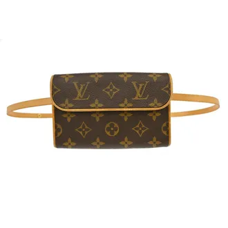 Louis Vuitton Florentine Waist Monogram Canvas Brown Canvas Handbag (Pre-Owned)