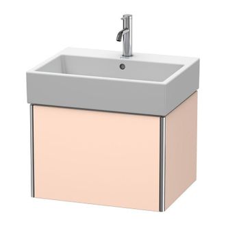 Duravit Duravit Xsquare Vanity Unidad De Pared 58.4x 46.0 Cm, 1 Extra&iacute;ble, Para Lavabo Vero Air 235060, Color (frente/cuerpo): Albaricoque Perla Seda Laca Mat