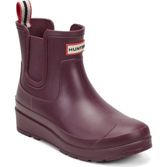 Hunter Tabitha Chelsea Waterproof Rain Boot in Dark Red at Nordstrom Rack, Size 10