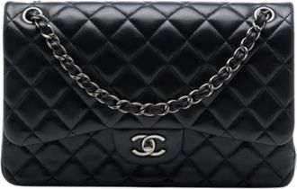 Chanel Pre-owned Double Flap Schoudertas - Dames - Vintage Schoudertas - Zwart - ONE Size - Leer - Vintage