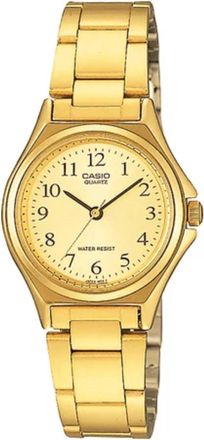 Casio Womens Gold Dial Analog Watch with Gold Bracelet - LTP-1130N-9B