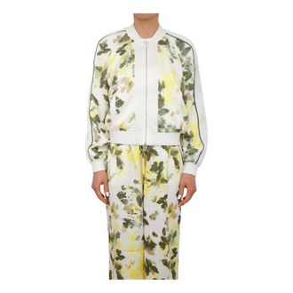 Liu Jo Zip-throughs, female, Multicolor, Size: XS Printed Satin Jacket