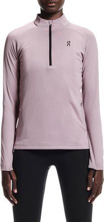 On Climate Quarter Zip Running Top in Heron at Nordstrom, Size X-Small