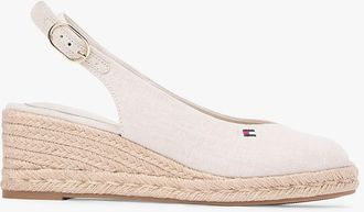 Tommy Hilfiger Womens Slingback Wedge Espadrille Sandal - Beige - US 6.5 / EU 37