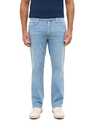 Mustang Straight-Jeans MUSTANG Herren Style Tramper Straight, Herren, Gr. 32, L&auml;nge 34, blau (402 mittelblau), Denim/Jeans, 99% Baumwolle, 1% Elasthan, unifar