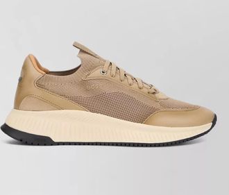 HUGO BOSS leather slip-on low-top sneakers