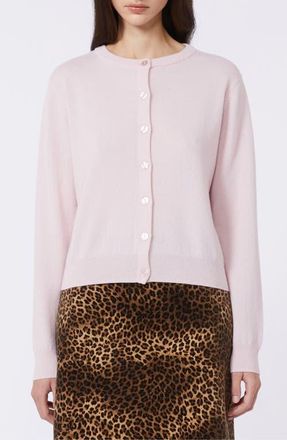 Max Mara Nebbie Wool & Cashmere Cardigan in Pink at Nordstrom, Size Medium
