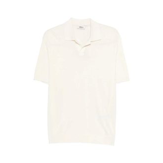 Altea Polo Shirts, male, Beige, Size: XL Buttonless Short Sleeve Sweater