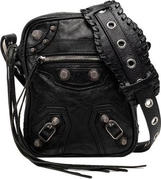 Balenciaga Pre-owned Balenciaga Lambskin Motocross Le Cagole Messenger Bag Unisex 714G17242I9XQPA8