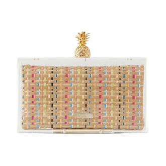 Aquazzura Clutches, female, Beige, Size: ONE SIZE Mustique Clutch