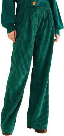 Farm Rio Emerald Corduroy Pants