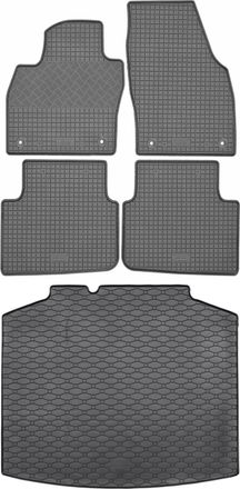 OEM Juego De Alfombrillas De Goma Para Coche Y Alfombrilla Para Maletero Para Skoda Scala Hatchback A Partir De Abril De 2019