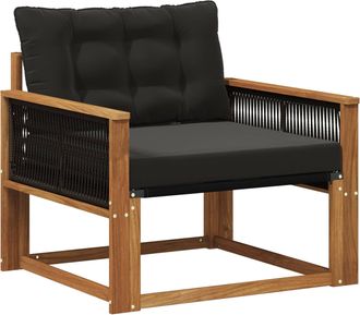 vidaXL Madera Maciza De Acacia Y Textileno Vidaxl