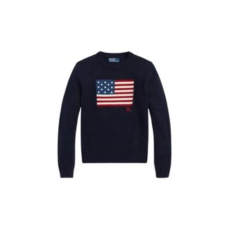Ralph Lauren Pull Flag In Cotton Blend Navy