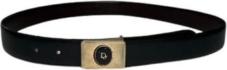 Dior Pre-owned Belts, female, Black, Size: ONE SIZE Pre-owned Leather Belt