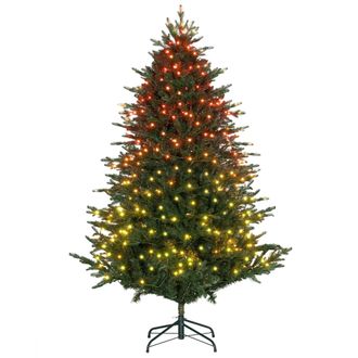 HOMCOM 6ft Prelit Artificial Christmas Tree W/ Lights For Party Decoration | TJ Hughes
