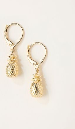 Fat Face FatFace Gold Tone Pineapple Earrings
