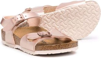 Birkenstock Girls Rio Electric Pink Leather Sandals