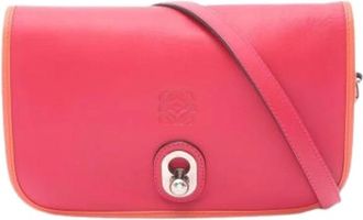 Loewe Pre-owned Leren Schoudertas - Dames - Vintage Schoudertas - Rood - ONE Size - Leer - Vintage