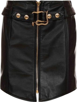 Just Cavalli Rokken - Dames - Leren & Su&egrave;de rokken - Zwart - S - Leer - Rokken