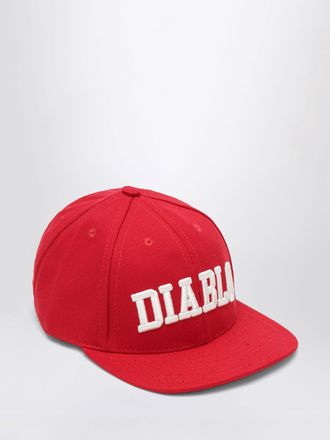 Willy Chavarria Diablo Slogan Print Baseball Cap with Adjustable Strap