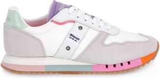 Blauer Stijlvolle Sneakers - Dames - Sneakers - Veelkleurig - 36 EU - Leer - Schoenen