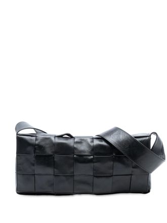 Bottega Veneta 2012-2025 Stretch Paper Calfskin Intrecciato Cassette crossbody bag - unisex - Calf Leather - One Size - Black