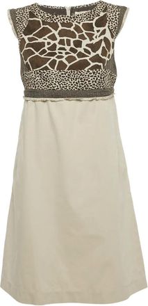 Max Mara Abito midi con stampa - Grigio