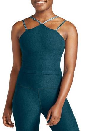 Beyond Yoga Space Dye Shine On Crop Tank in Blue Gem Heather at Nordstrom Rack, Size X-Small