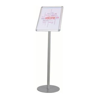 OEM Soporte Para Folletos H900xw252mm Plateado Con Marco A Presi&oacute;n Din A4