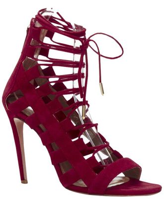 Aquazzura Womens Suede Amazon Lace Up Sandal (Authentic Pre-Loved)