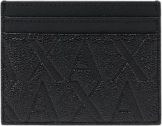 A|X Armani Exchange Logo Kaarthouder Portemonnee - Heren - Portefeuilles - Zwart - ONE Size - Polyester - Accessoires