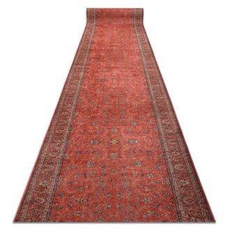 RugsX RugsX Anti-Slip Lotus Runner in Red | Size: 100 cm x 470 cm