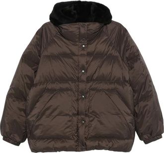 Yves Salomon Quilted Hooded Jacket