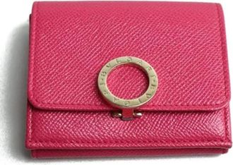Bulgari Pre-owned Wallets, female, Pink, Size: ONE SIZE Pre-owned Vintage Leather Wallet