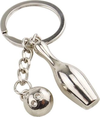 Generic Creative Bowling Pin Ball Pendant Car Key Ring For Men Women Purse Bag Ornament Keychain Gift