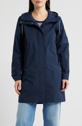 Helly Hansen Koster Waterproof Hooded Raincoat in Navy at Nordstrom, Size X-Large