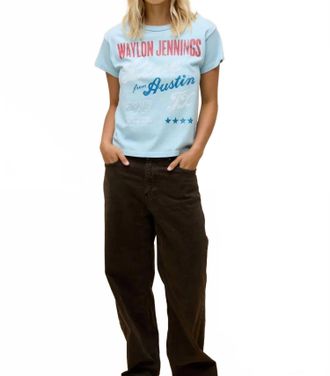 Daydreamer Waylon Jennings Live From Austin Reverse Tee In Blue