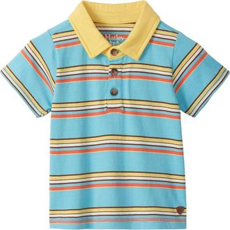 Hatley Kids Camp Stripe Peached Cotton Polo in Milky Blue at Nordstrom, Size 18-24M