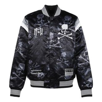 Mitchell & Ness x Mastermind World Print Satin Jacket Black JK16965-CLBBLCK