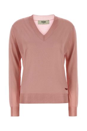 Fendi Pink Stretch Viscose Sweater