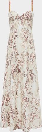 L'agence Sutton Snake Maxi Dress