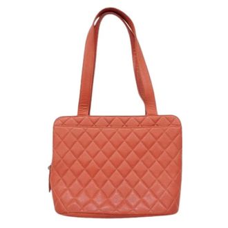 Chanel Pre-owned Shoulder Bags, female, Orange, Size: ONE SIZE Pre-owned Vintage Tote Bag