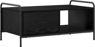 vidaXL Tavolino Da Salotto Rovere Nero 90 X 49 X 41 Cm Vidaxl