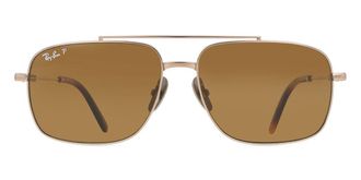 Ray-Ban RB8096 Michael Titanium Polarized 9266AN Mens Sunglasses Brown Size 59