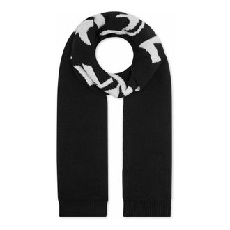 Philipp Plein Accessoires, unisex, Zwart, ONE Size, Wol, Long Scarf Gothic